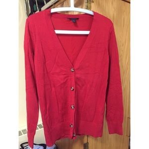 Tommy Hilfiger Red Loose Fit Cardigan