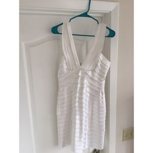 BCBG white cocktail dress