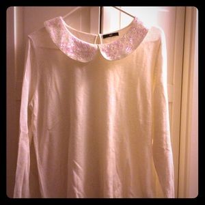 H&M Peter Pan collar sweater, medium.