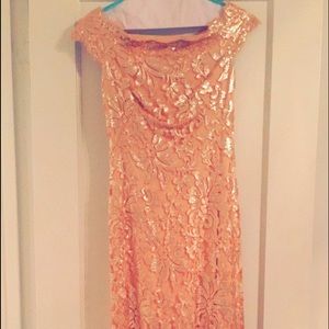 Floor length Tadashi Shoji gown