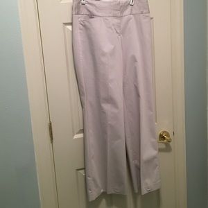 Express Editor Pants in Light Grey with pinstripe