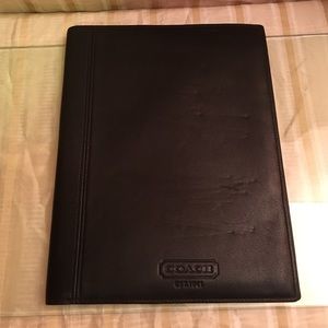 Coach thick leather note book