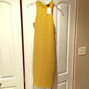 H&M Pencil Midi Dress Yellow/MustardYellow