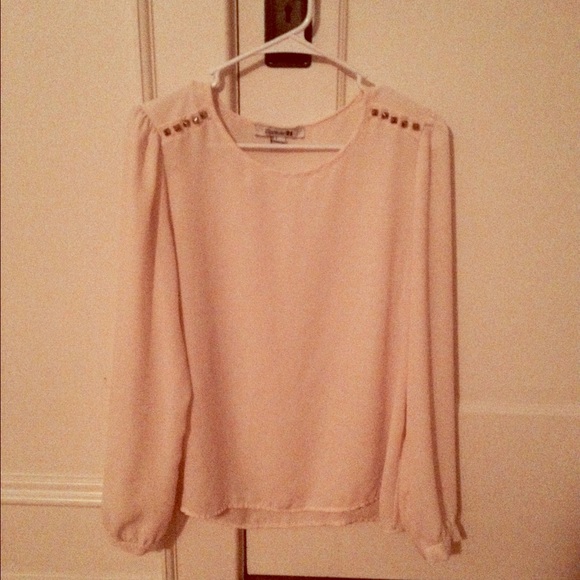 F21 long sleeve studded blouse