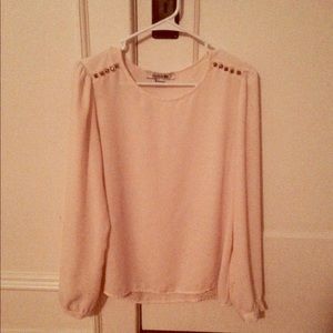 F21 long sleeve studded blouse