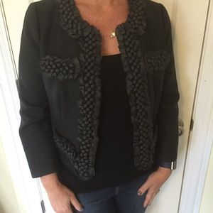 Classy J Crew cropped blazer in gray wool