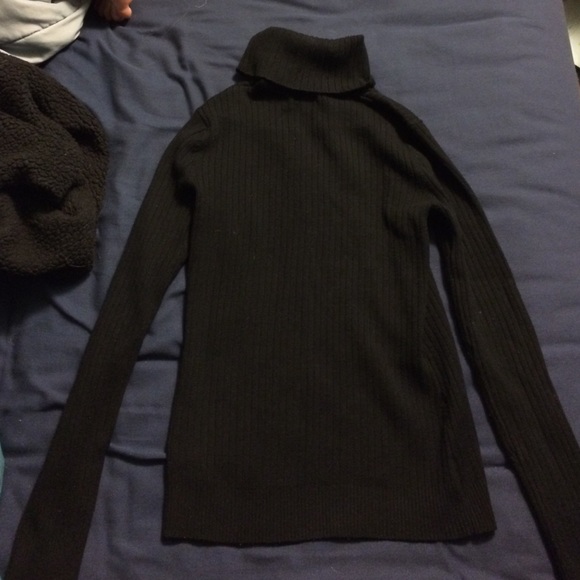 Black turtle neck sweater