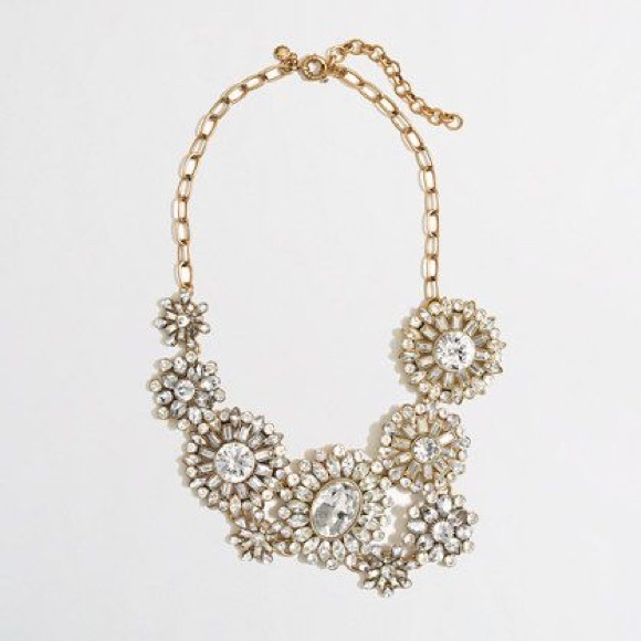 Authentic J.Crew factory crystal lattice necklace