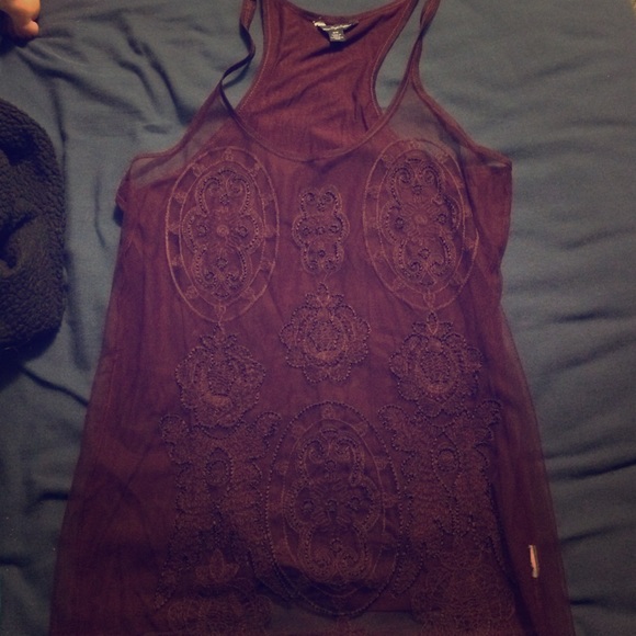 Sheer beaded tank