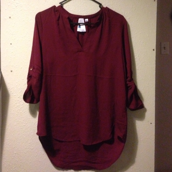 Burgundy blouse