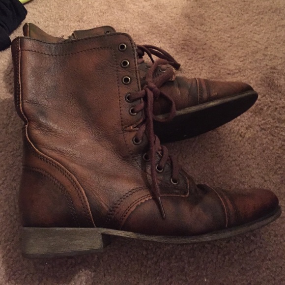 Steve Madden brown combat boots