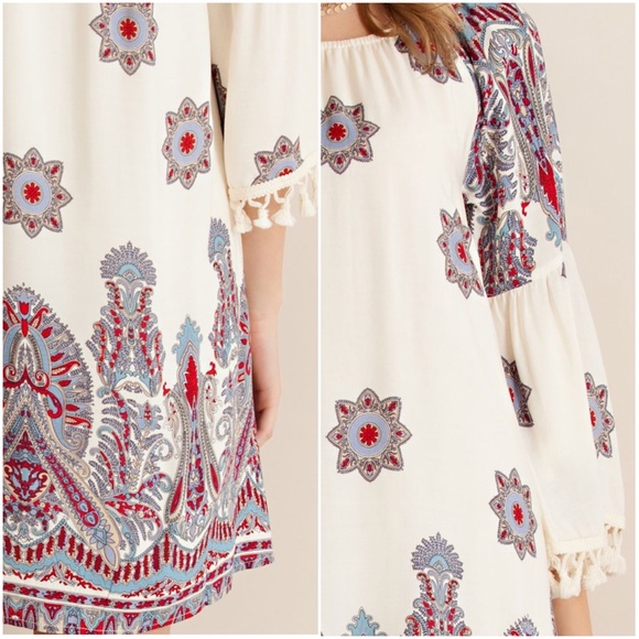 Paisley print shift dress - Picture 3 of 3