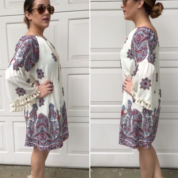 Paisley print shift dress - Picture 2 of 3