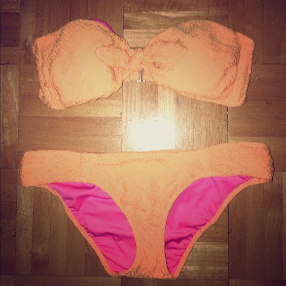 Victoria's Secret orange swimsuit