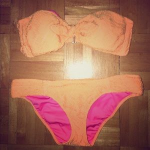 Victoria's Secret orange swimsuit