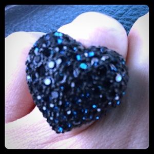 Wildlife by Heidi Klum Pave' Heart Stretch Ring