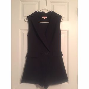 Black Tuxedo Romper