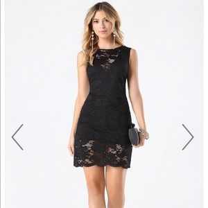 Bebe lace sleeveless black minidress