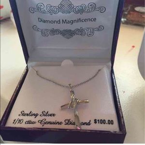 Sterling silver cross necklace