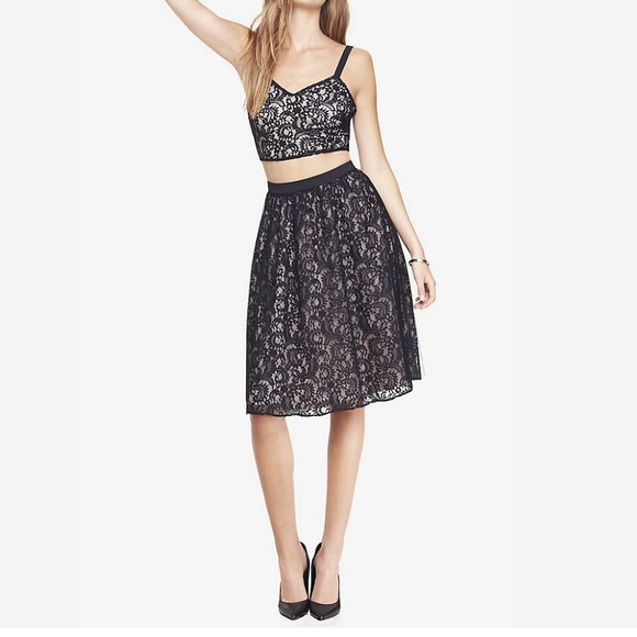 Express Dresses & Skirts - Lace High Waist Full Midi Skirt ❤️