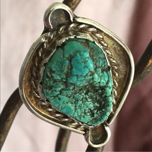 🎉HP8/1☀️SUMMERSALE OLD PAWN TURQUOISE SILVER RING