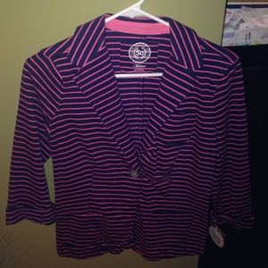 ❤️Pink and navy blue blazer