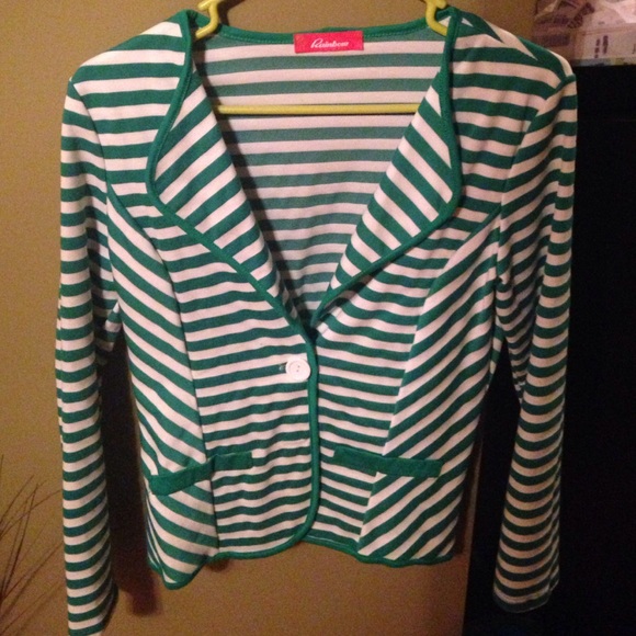 ❤️Green and white blazer