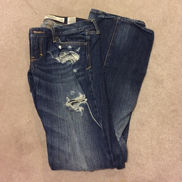 Dark, ripped jeans