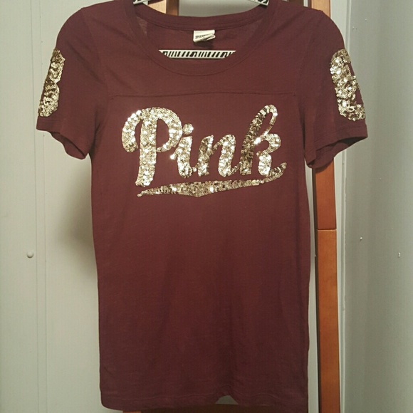 VS pink sequined tshirt
