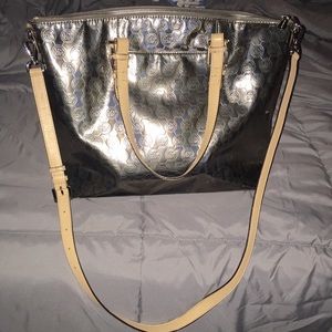 Michael Kors Metallic Nickel Jet Set Bag