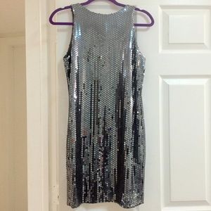 Silver Sequin Dress