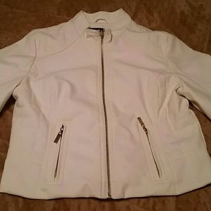 PETITE Off White Biker Jacket