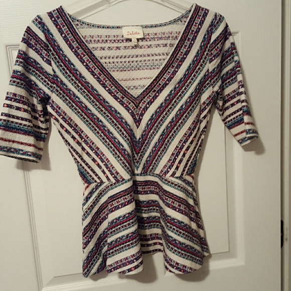 ANTHROPOLOGIE Deletta Peplum Top