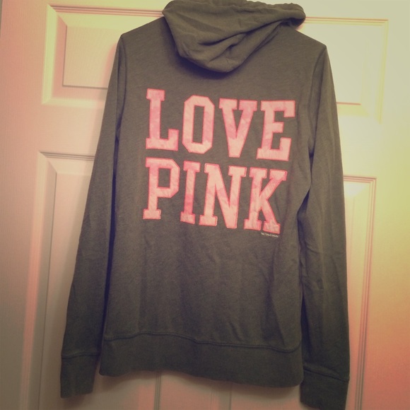 Green Victoria's Secret zip hoodie