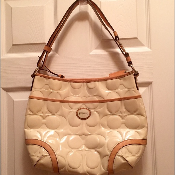 Cream COACH CROSS BODY or SHOULDER BAG