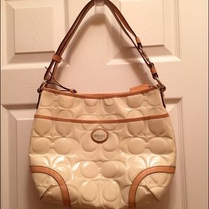 Cream COACH CROSS BODY or SHOULDER BAG