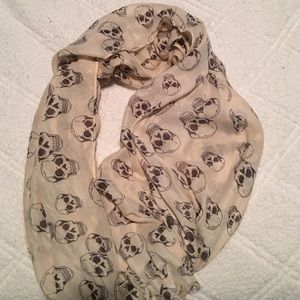 Skull print scarf, Charming Charlie's, gently used