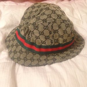 Vintage Gucci Canvas Fedora/Bucket Hat