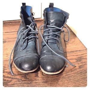 Blue booties from Urban Outfitters