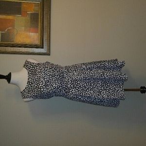 XL black and white leopard print dress