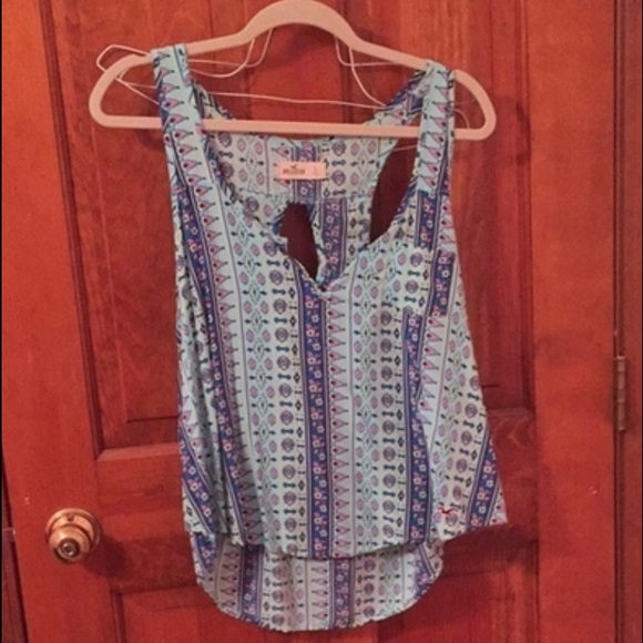 Blue Aztec Tank Top