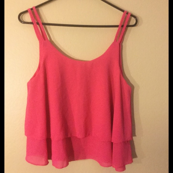 Tops - ✨Pink Spilt Strap Blouse✨