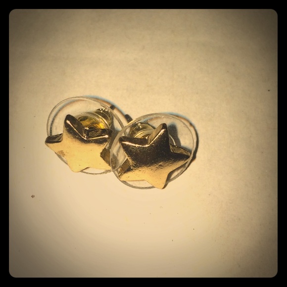 J Crew Gold Star Post Stud Earrings NEW NWOT