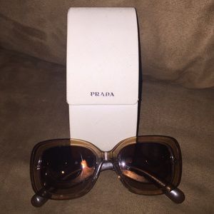 PRADA Authentic Havana Sunglasses, brown & tan