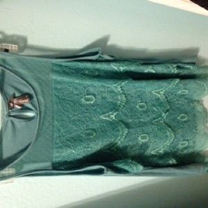 Greenish Blue Cute Tank