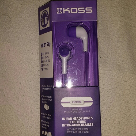 KOSS EARPHONES W/MICROPHONE - Picture 2 of 4
