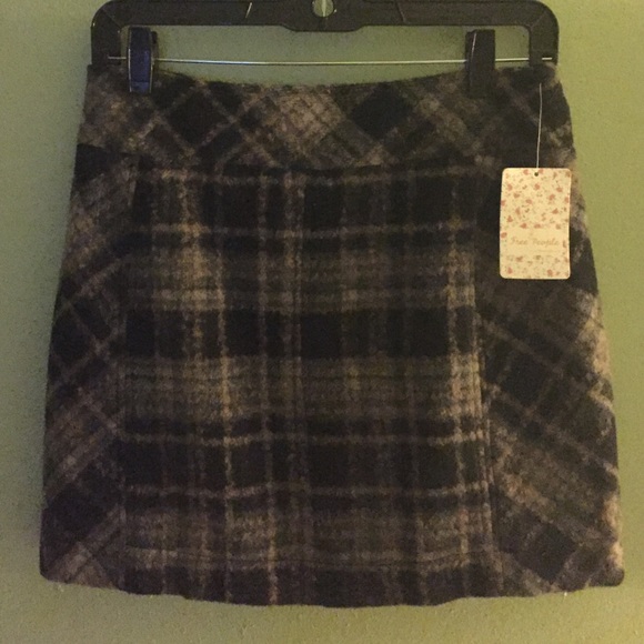 Free People Zip It Plaid Mini Skirt - Picture 1 of 4