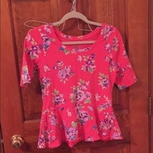 Floral Peplum Shirt