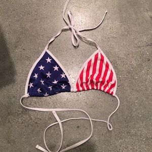 American Apparel American Flag Bikini Top