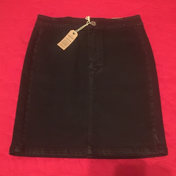 Black Denim pencil skirt